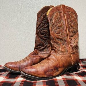 Men's Brown Leather Western Cowboy Boots